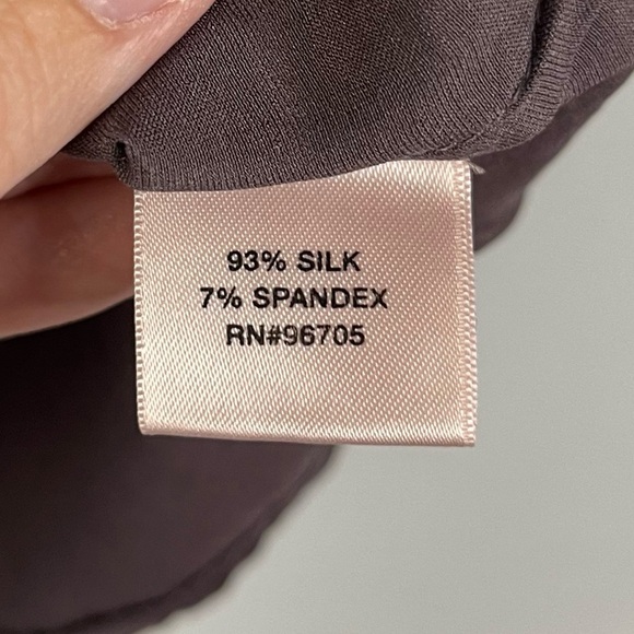 Rebecca Taylor Purple Scoop Neck Pleated Silk Short Sleeve Blouse 6 - Picture 3 of 4